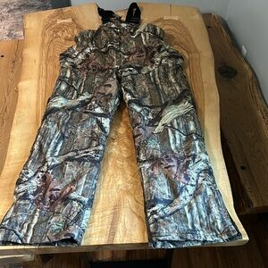 Deer Camp Youth XL camo hunting bibs